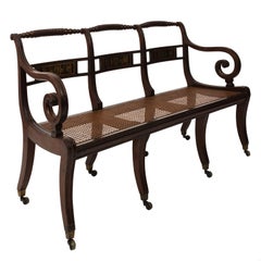 Regency Style Triple Back Settee, circa 1820