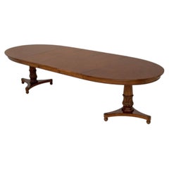 Regency Style Twin Pedestal Extending Dining Table