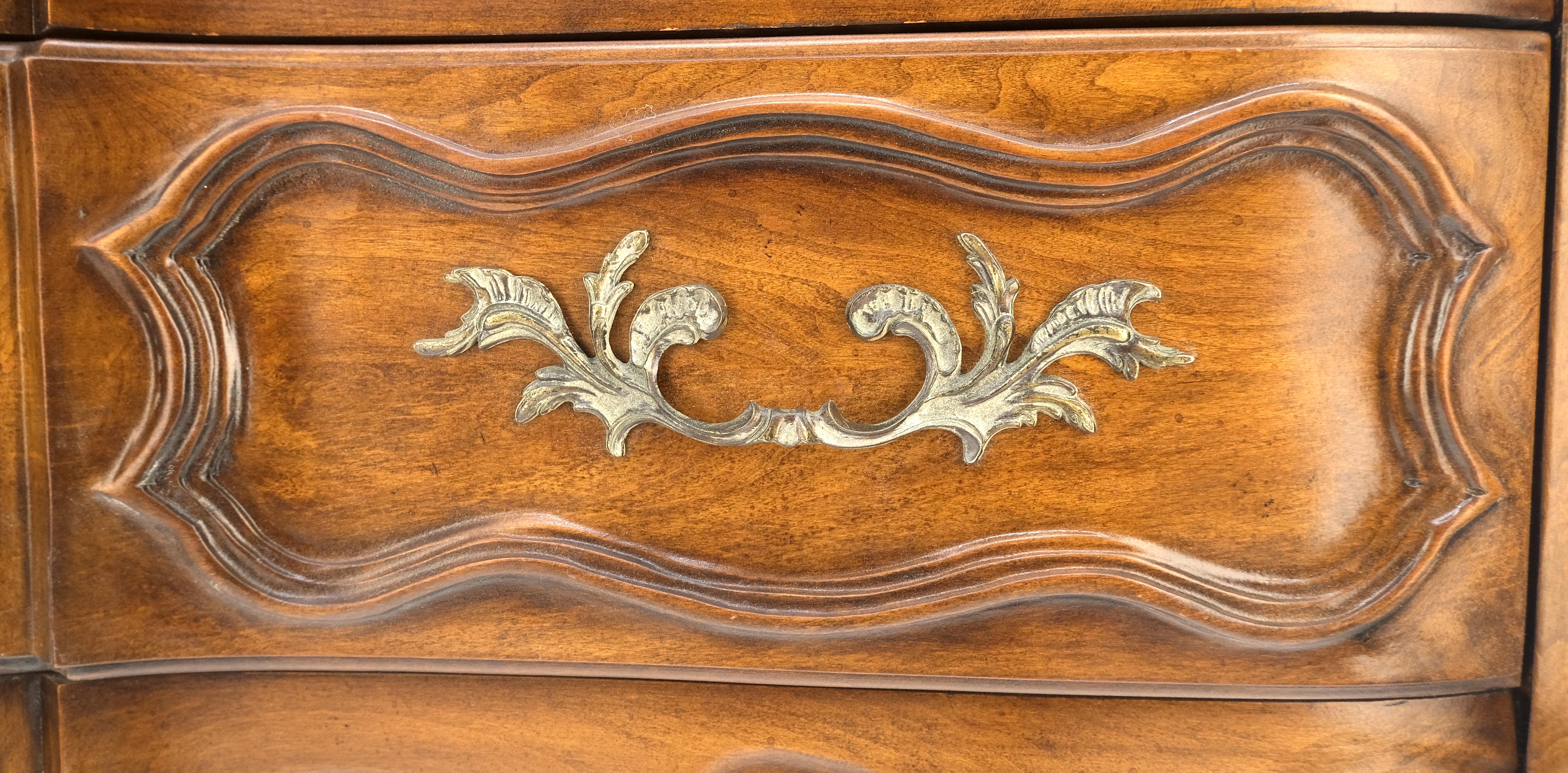 Regency Style Two Dovetails Drawer Fruit Wood Console Table Hall Dresser MINT! For Sale 5