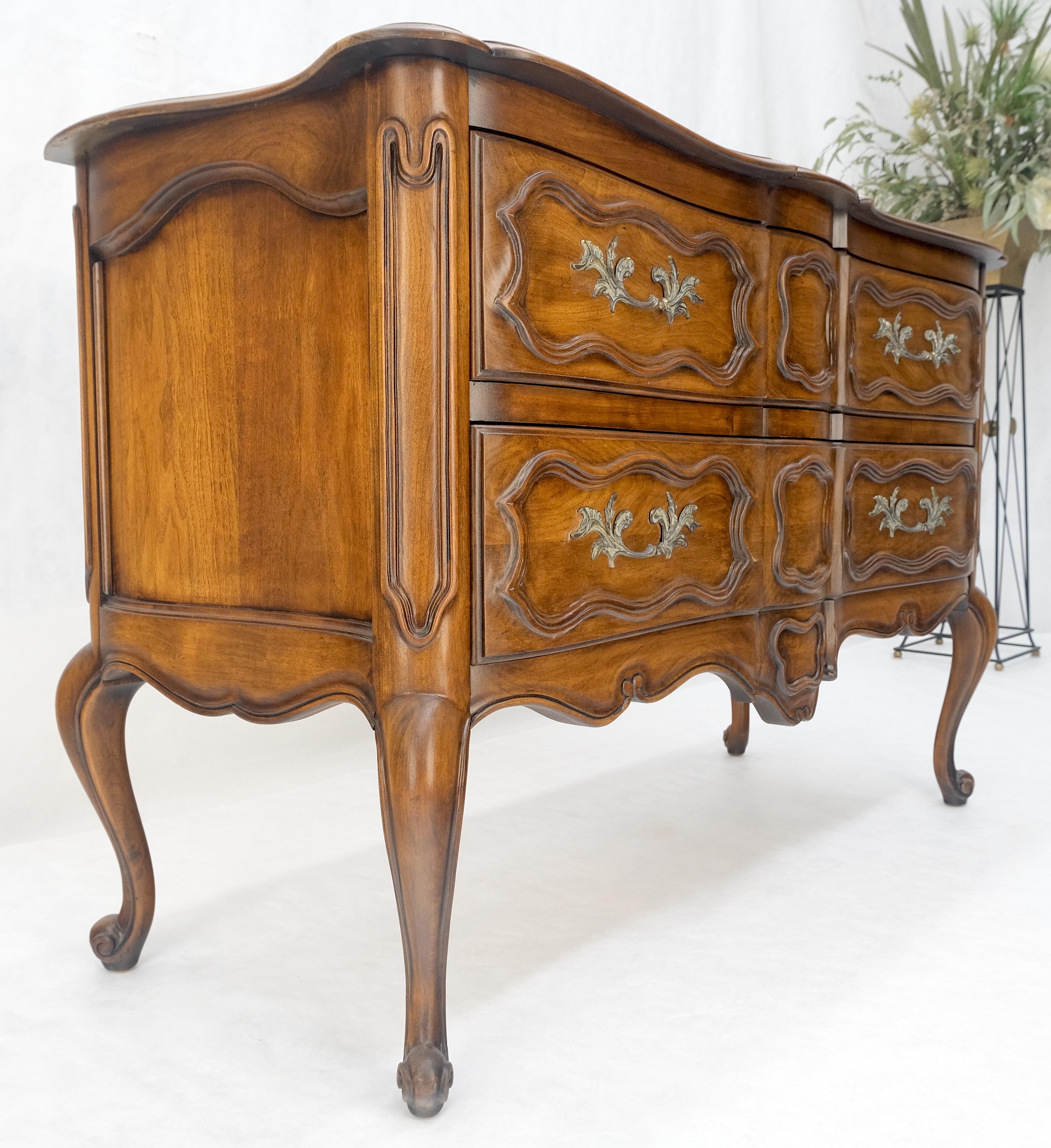 Regency Style Two Dovetails Drawer Fruit Wood Console Table Hall Dresser MINT! For Sale 7