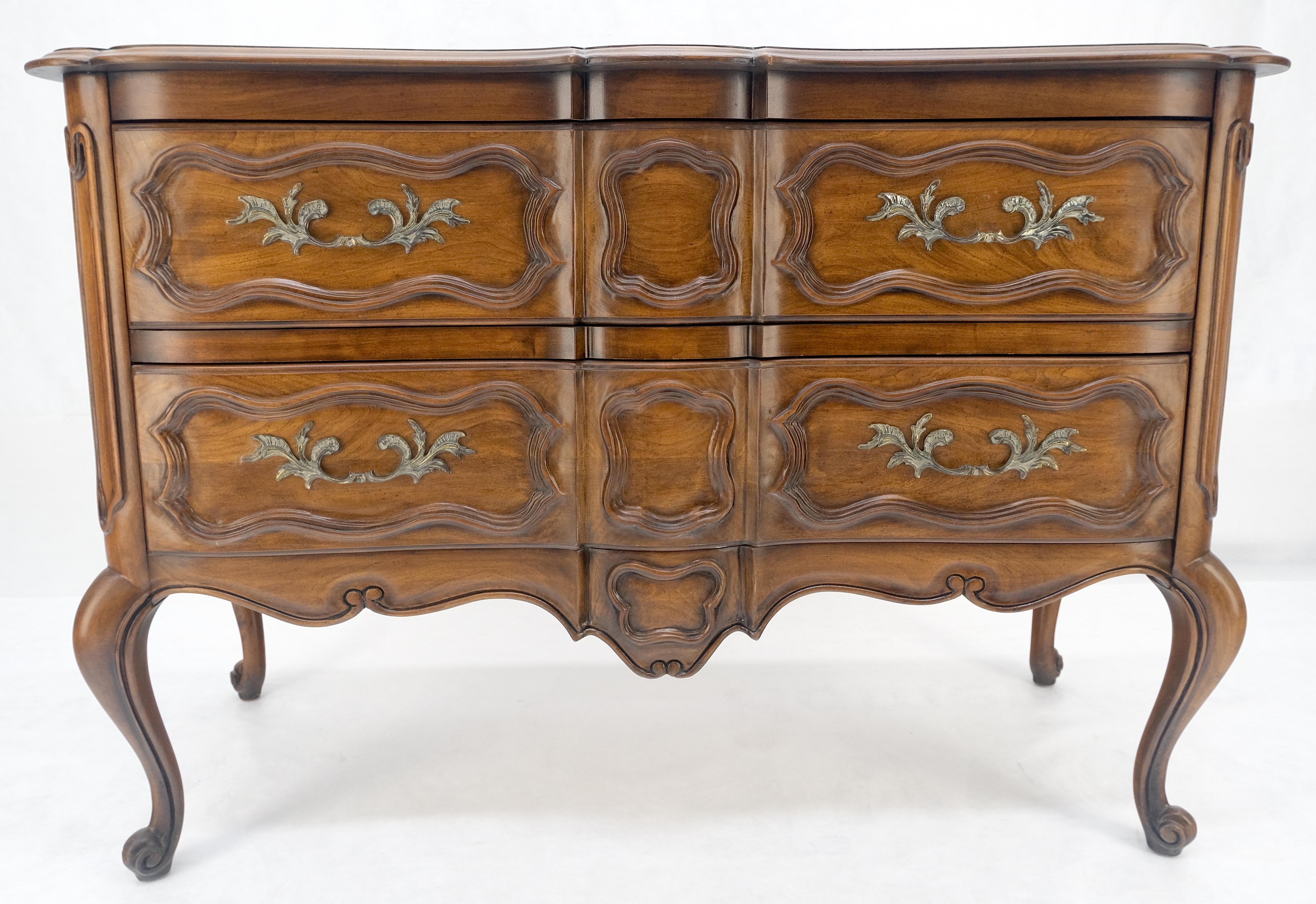 Lacquered Regency Style Two Dovetails Drawer Fruit Wood Console Table Hall Dresser MINT! For Sale