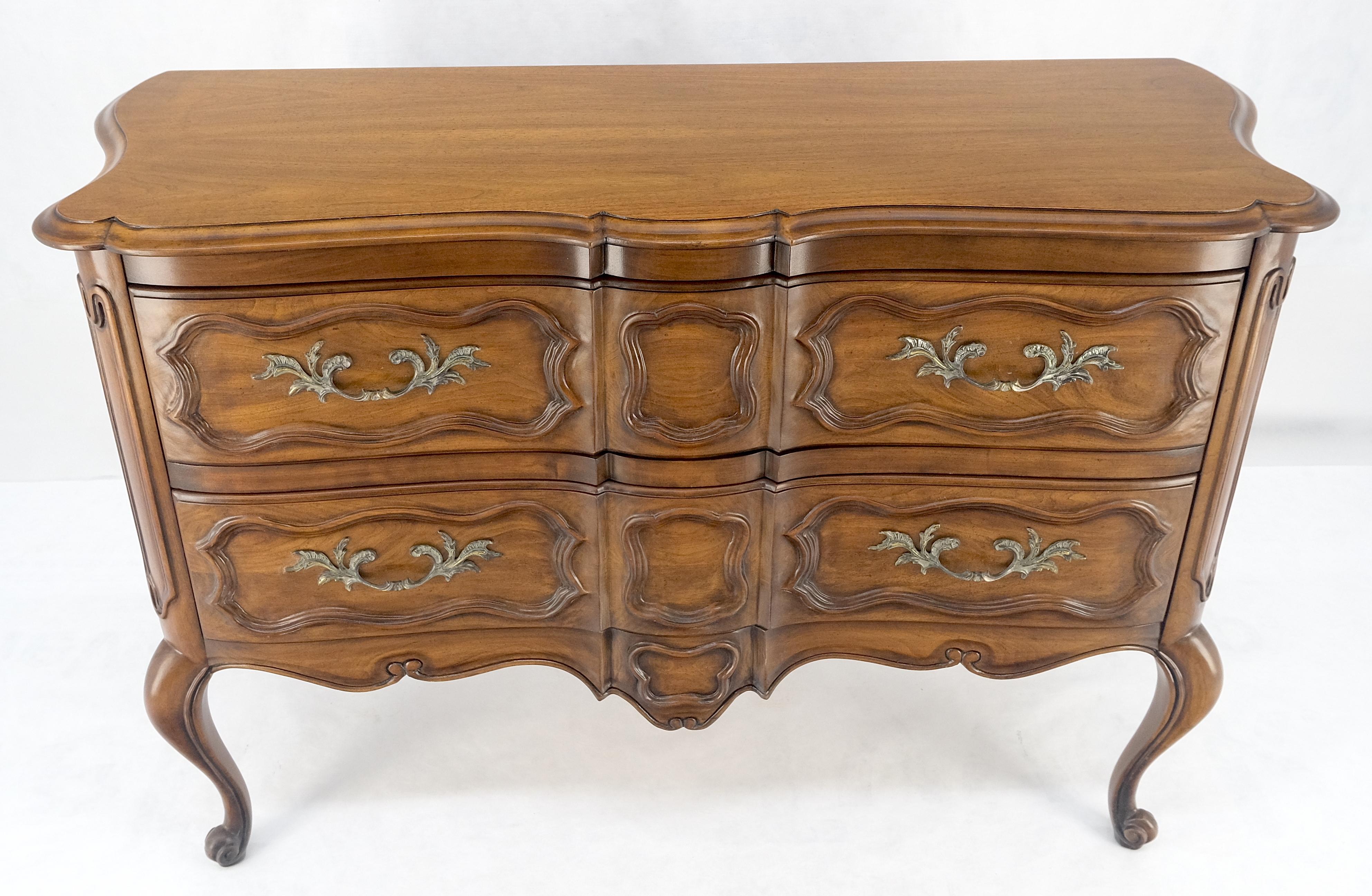 Regency Style Two Dovetails Drawer Fruit Wood Console Table Hall Dresser MINT! In Good Condition For Sale In Rockaway, NJ
