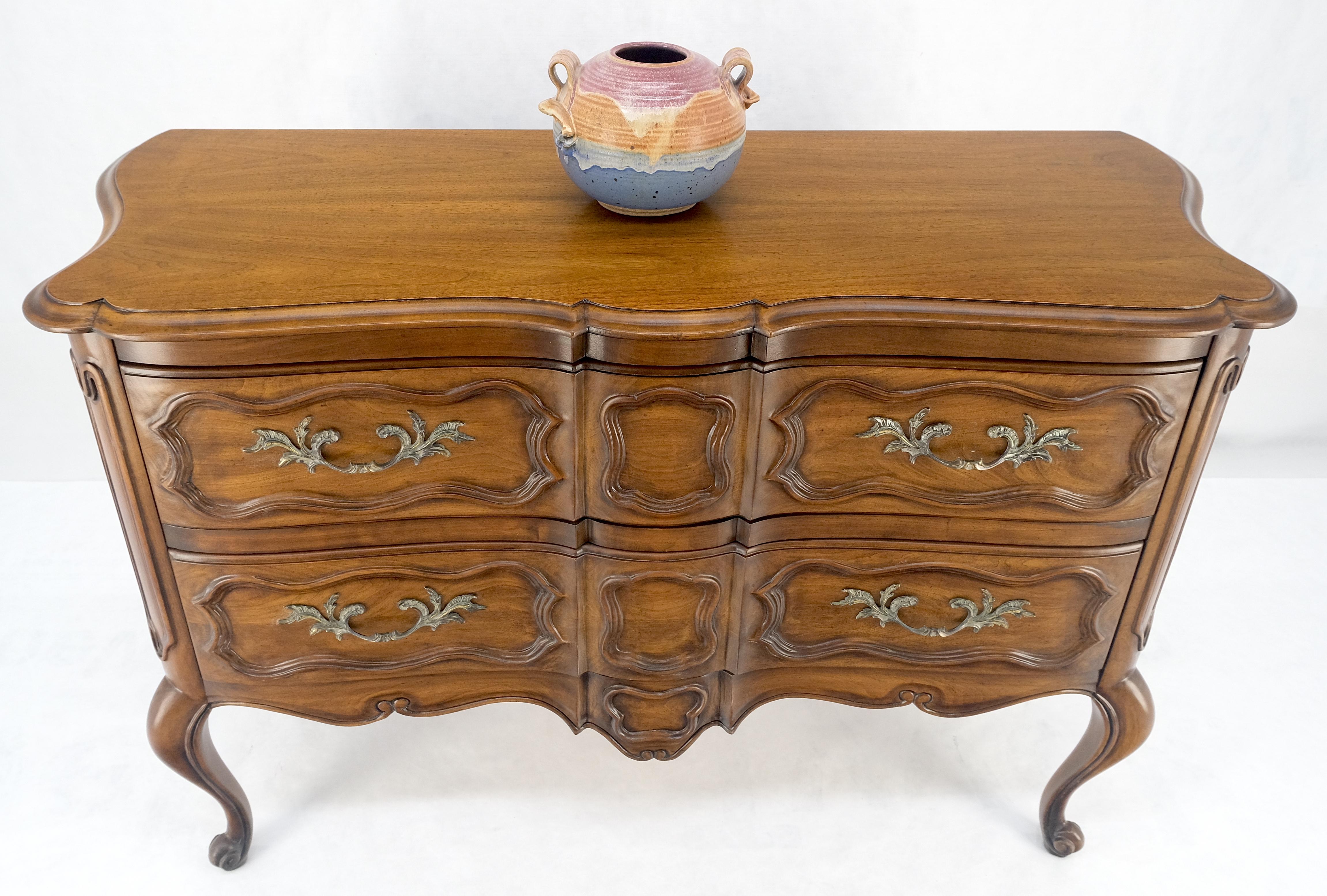 Fruitwood Regency Style Two Dovetails Drawer Fruit Wood Console Table Hall Dresser MINT! For Sale