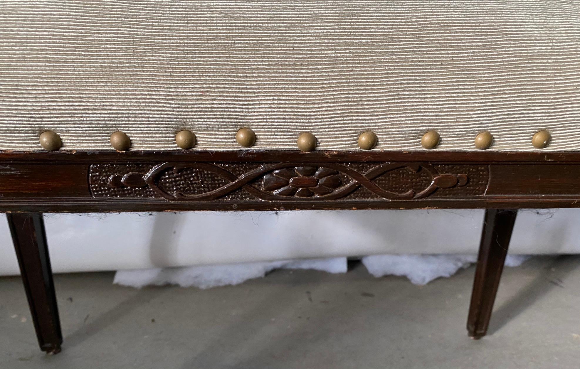 Upholstery Regency Style Upholstered Bench