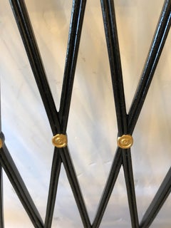 Regency Style Very Sophisticated Ebonized Lattice Back Armchairs