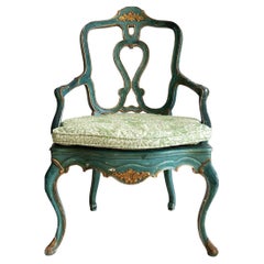 Regency Style Vintage Fauteuil Chair With Cushion