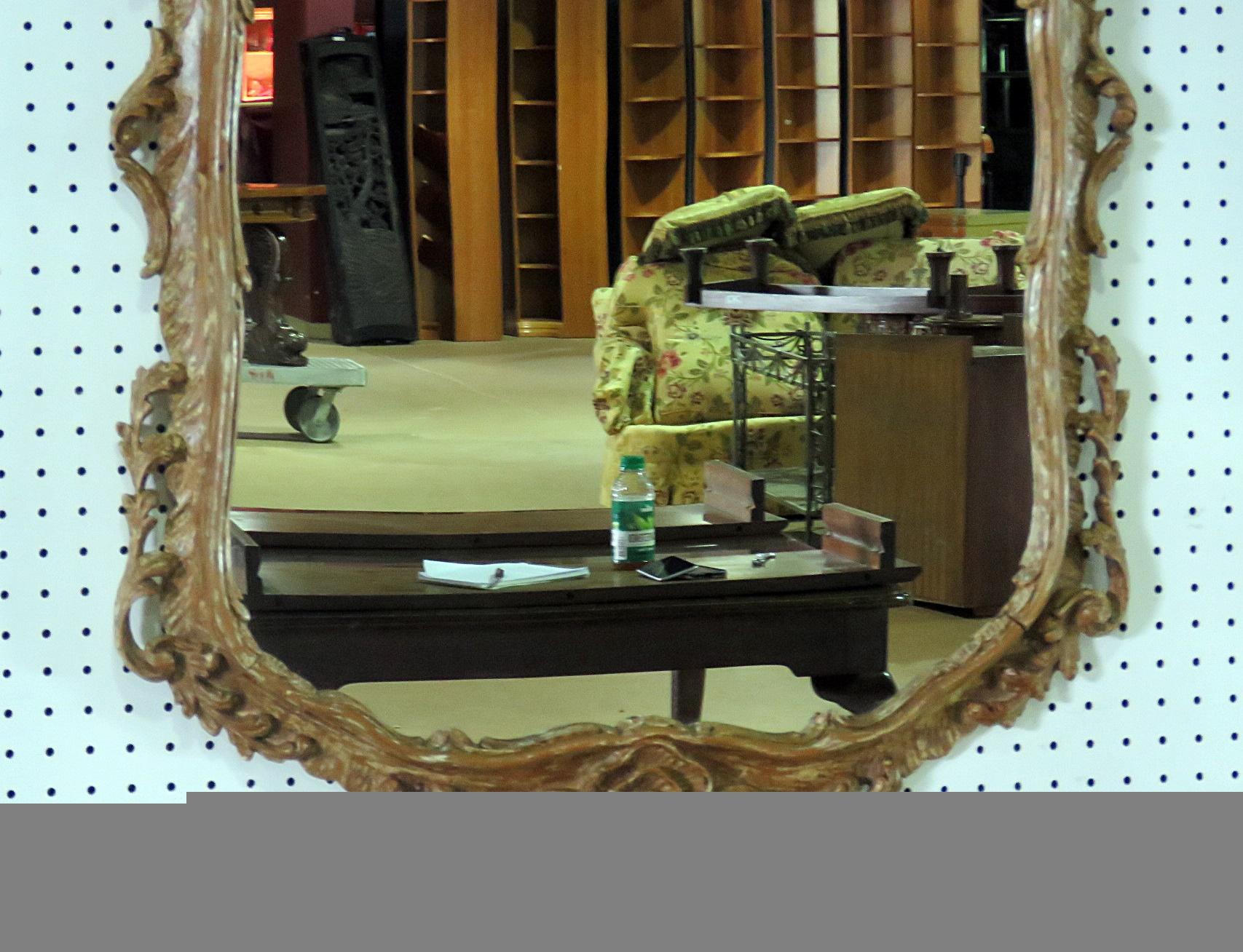 Painted Regency Style Wall Mirror For Sale