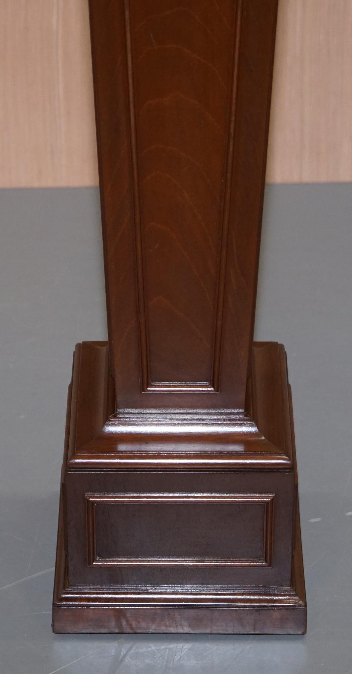 Hand-Crafted Regency Style Walnut circa 1900 Pedestal Jardiniere Stand for Busts Statues Etc