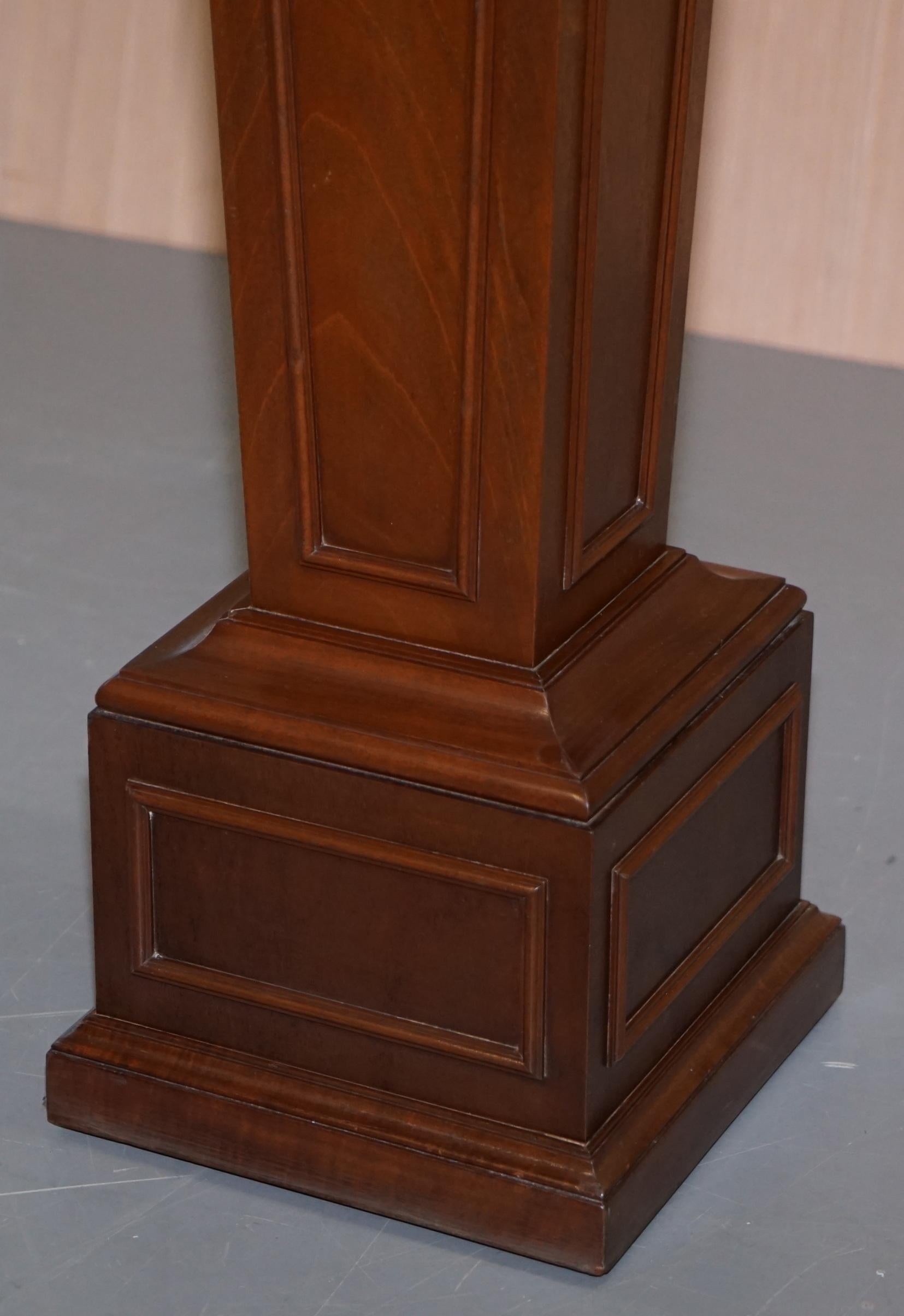 Early 20th Century Regency Style Walnut circa 1900 Pedestal Jardiniere Stand for Busts Statues Etc