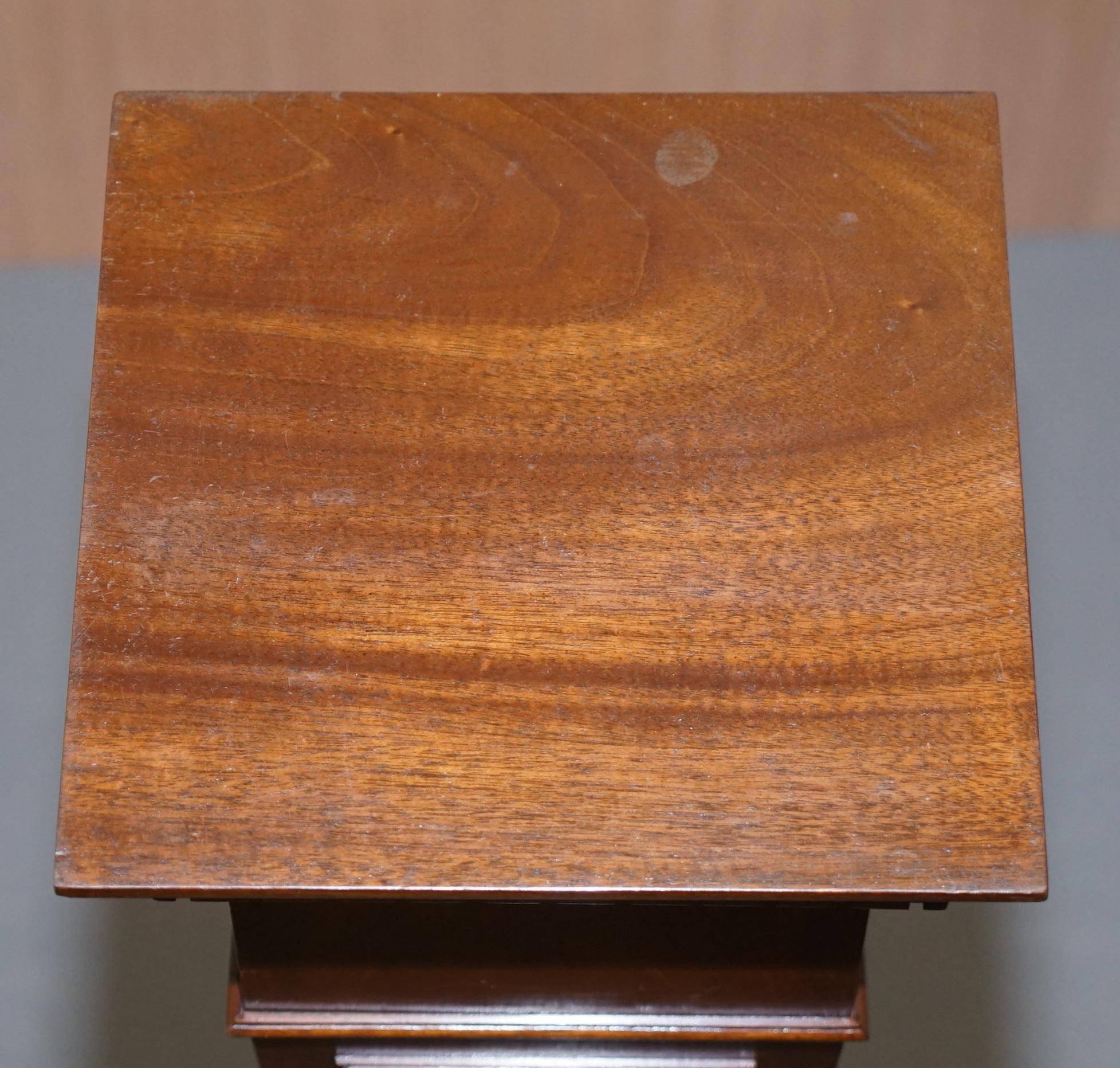 Regency Style Walnut circa 1900 Pedestal Jardiniere Stand for Busts Statues Etc 2
