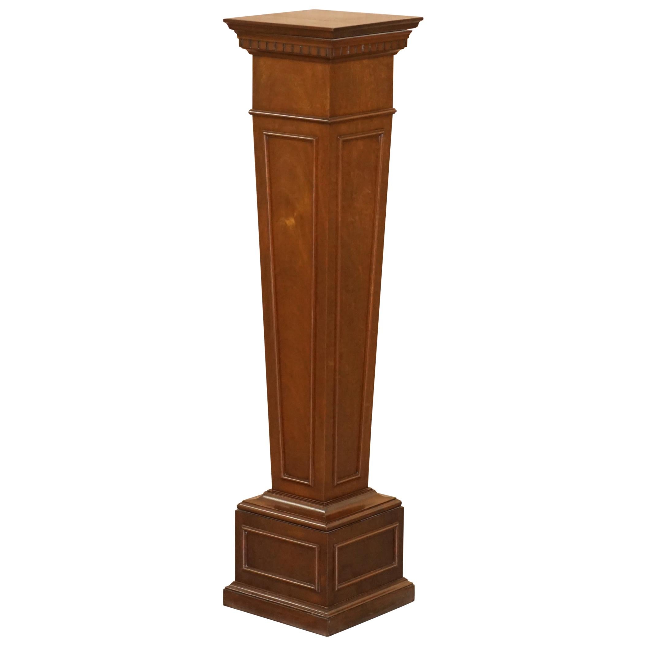 Regency Style Walnut circa 1900 Pedestal Jardiniere Stand for Busts Statues Etc