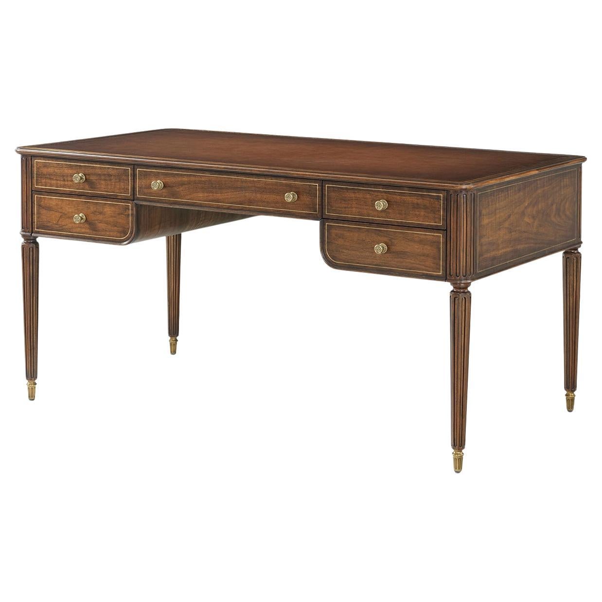 Regency Style Walnut Desk