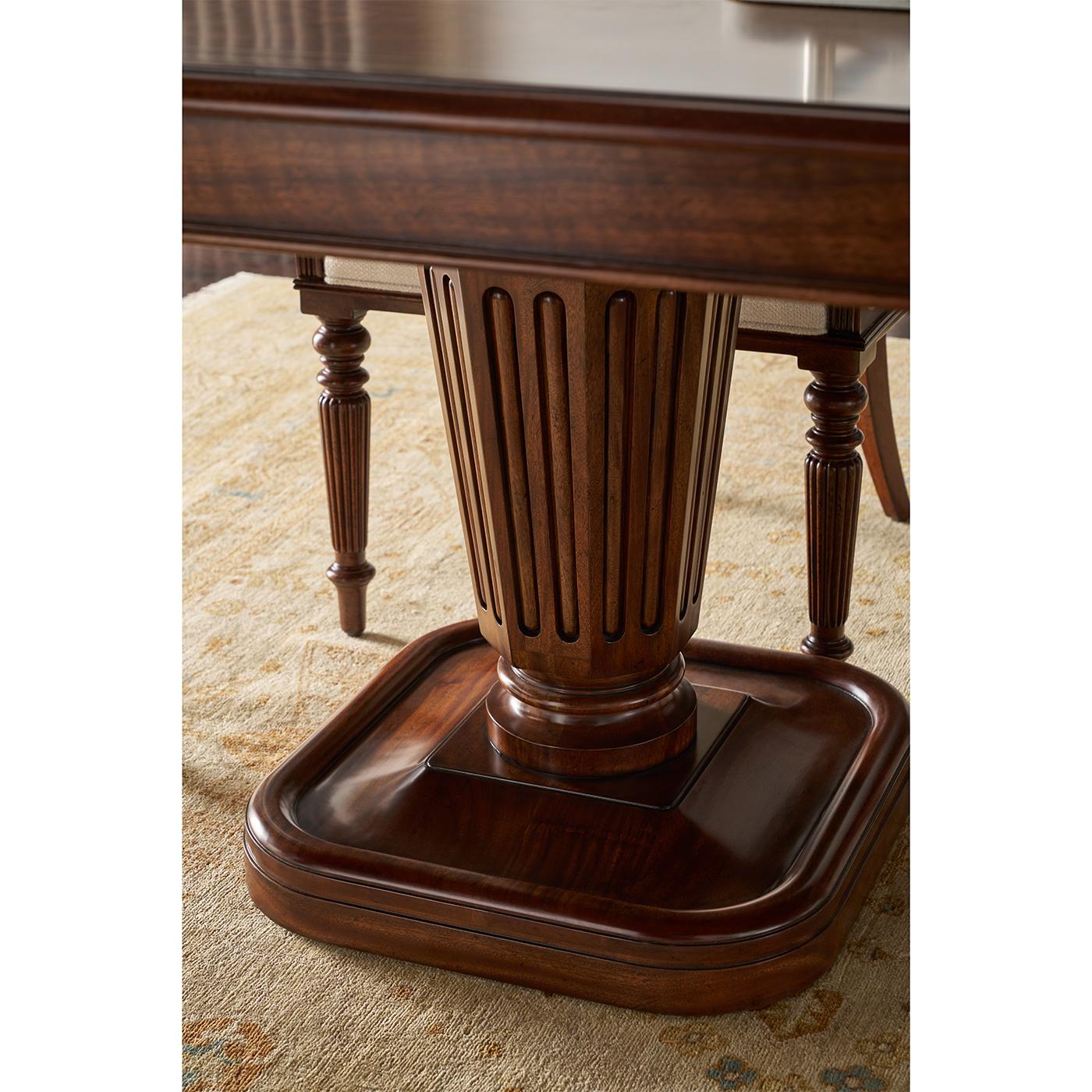 Regency Style Walnut Dining Table For Sale 2