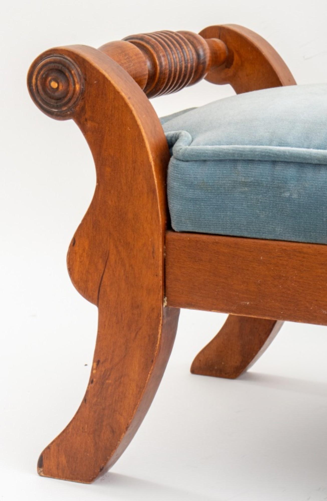 Regency Style Walnut Footstool For Sale 2