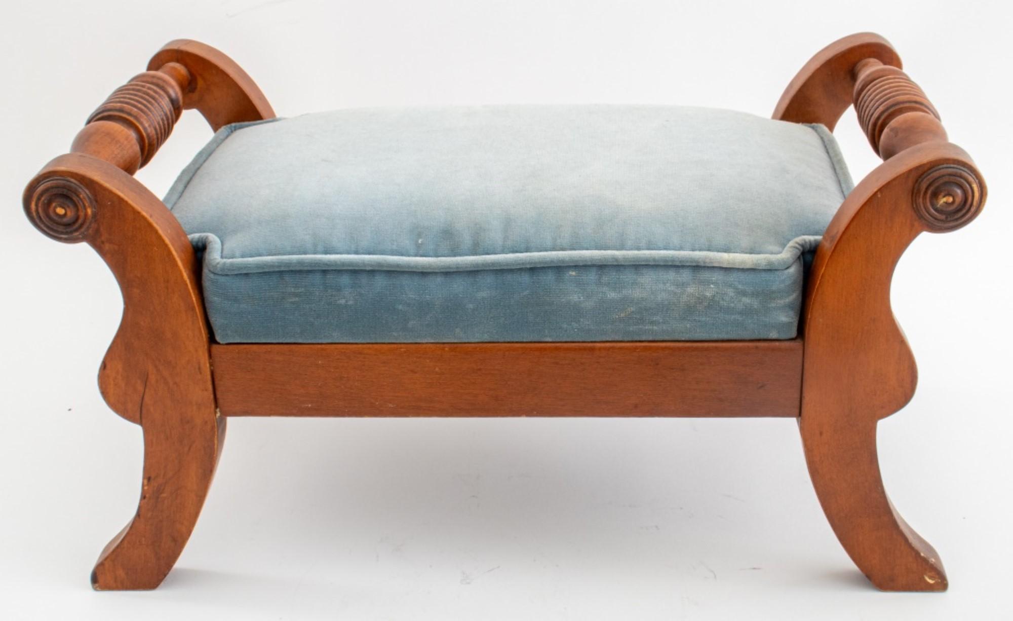 Regency Style Walnut Footstool For Sale 3