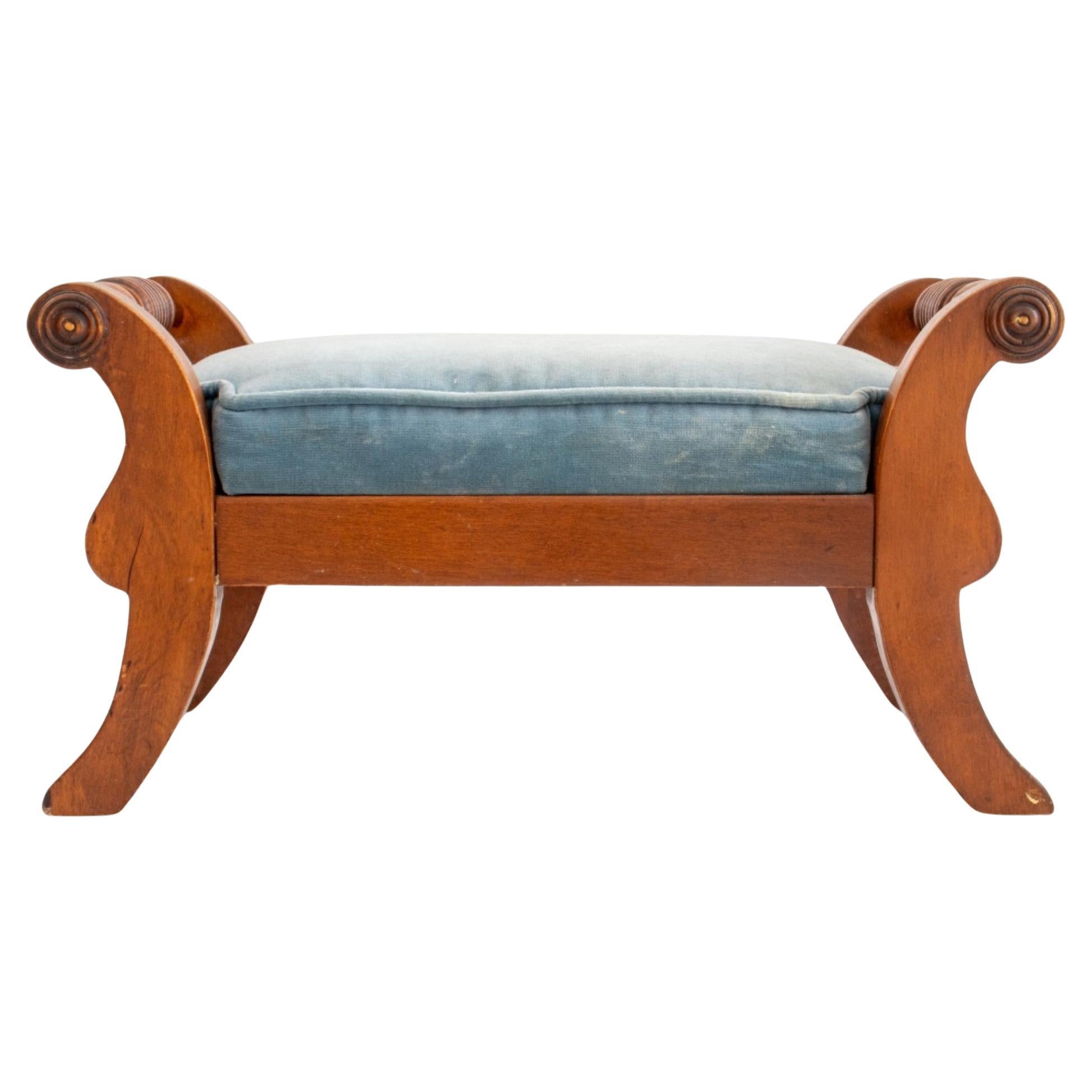 Regency Style Walnut Footstool For Sale