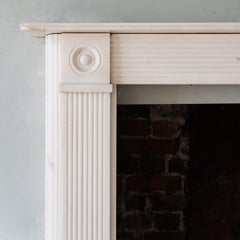 Regency Style White Marble Bullseye Fireplace