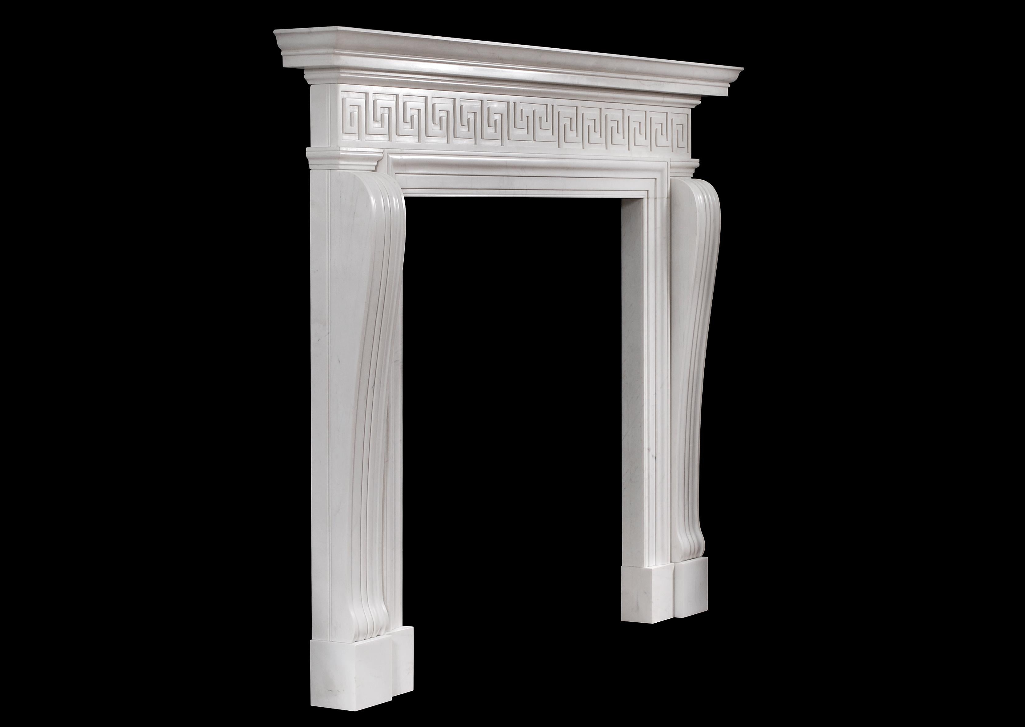 Regency Style White Marble Chimneypiece In Good Condition For Sale In London, GB