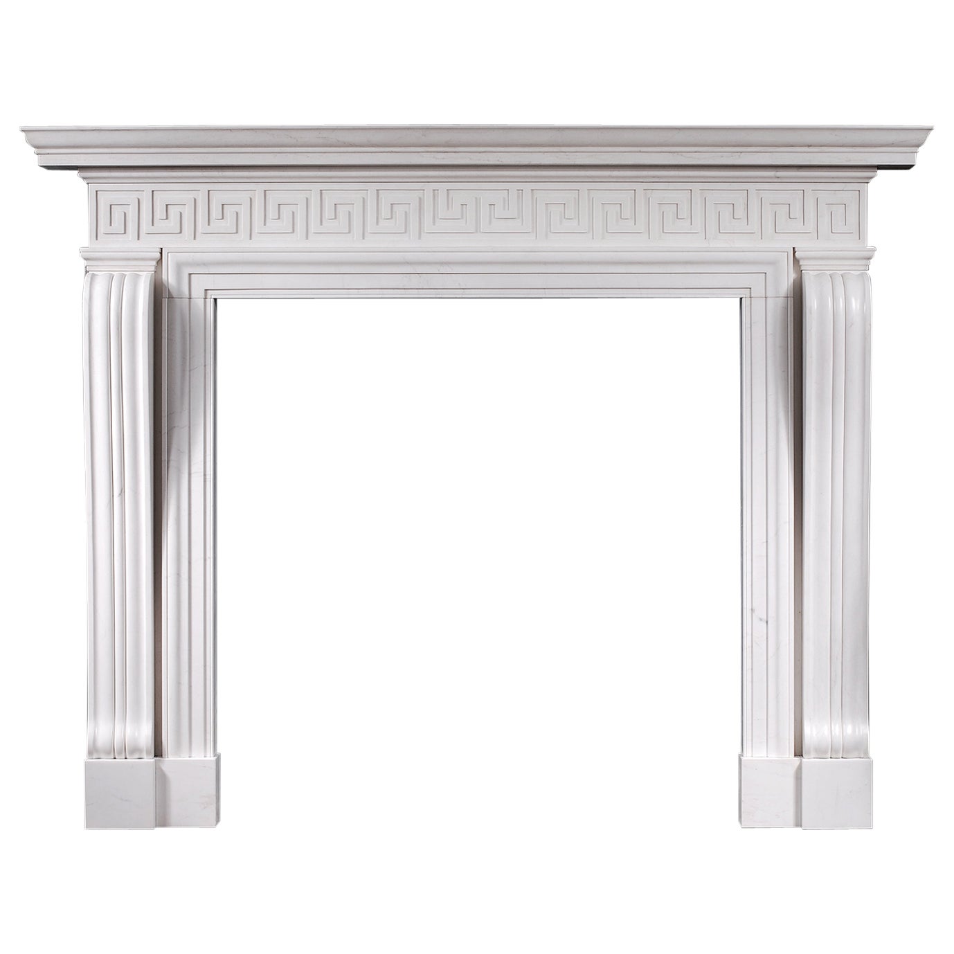 Regency Style White Marble Chimneypiece