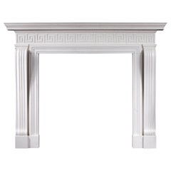 Regency Style White Marble Chimneypiece