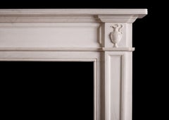 Weißer Marmorkamin im Regency-Stil