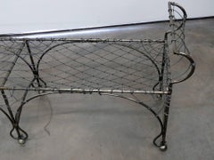 Wrought Iron French Regency Style Window Bench