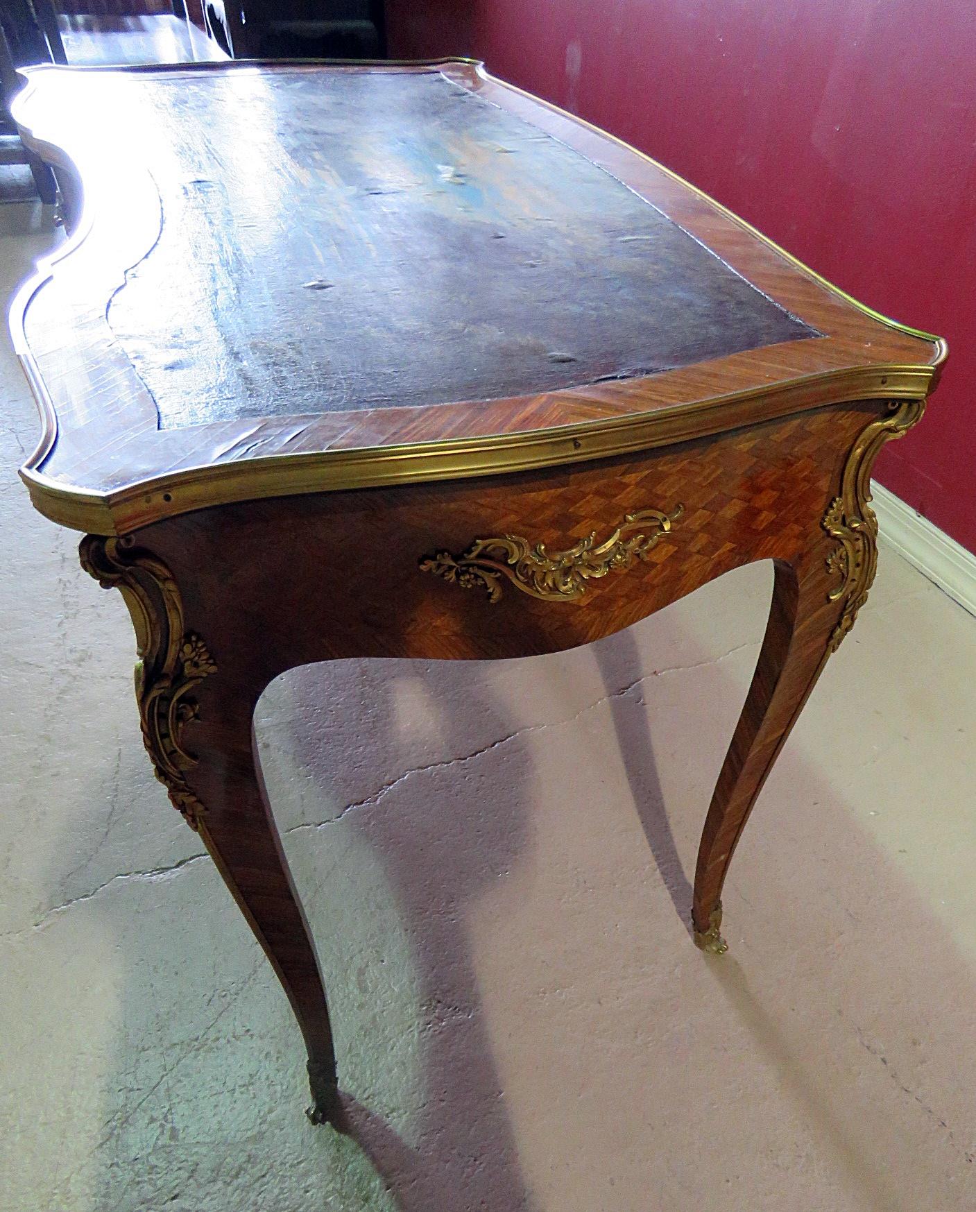 Regency Paint Decorated Antique French Louis XV Ladies Writing Desk Table Manner Linke