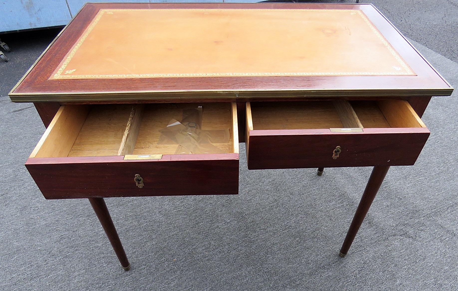 Bronze Regency Stytle Leather Top Desk