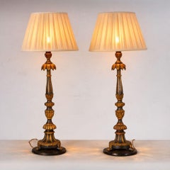 Tall Fluted Italian Lamps
