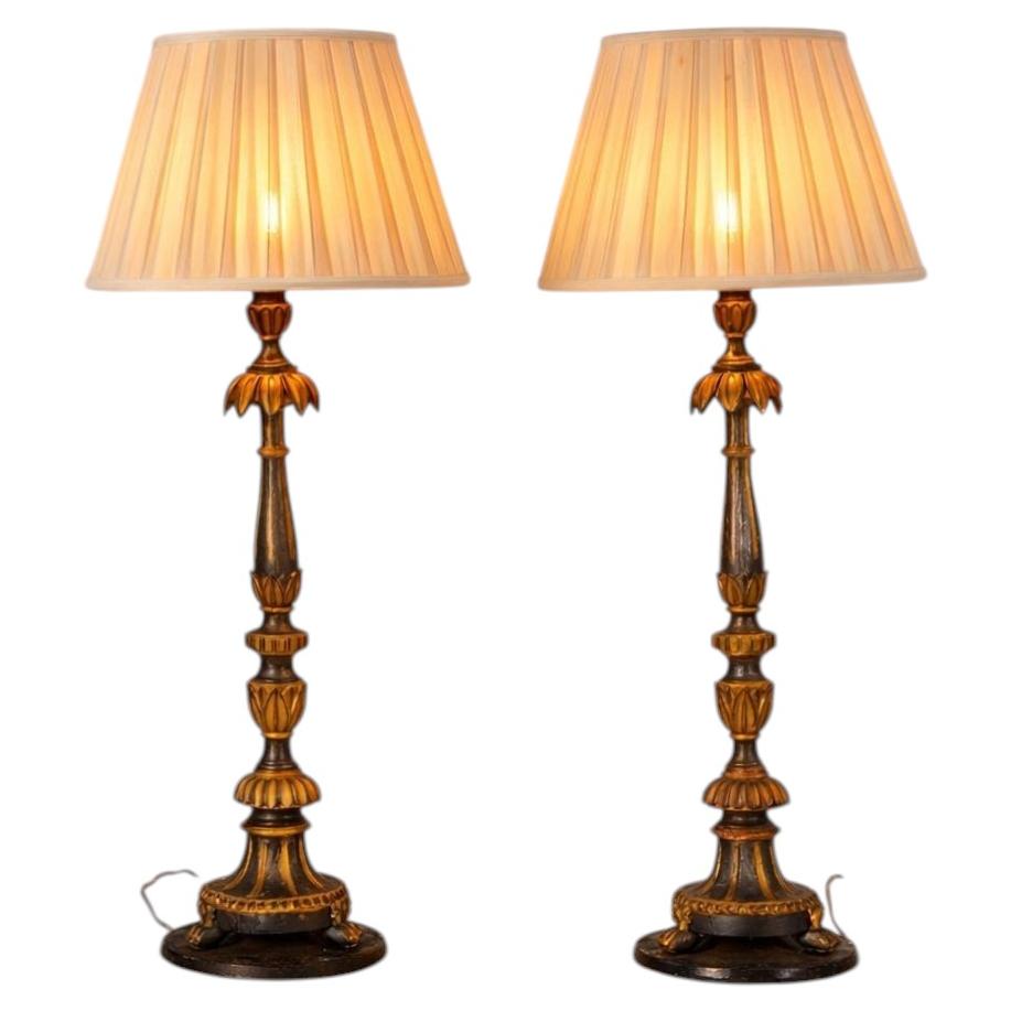 Grandes lampes cannelées Regency