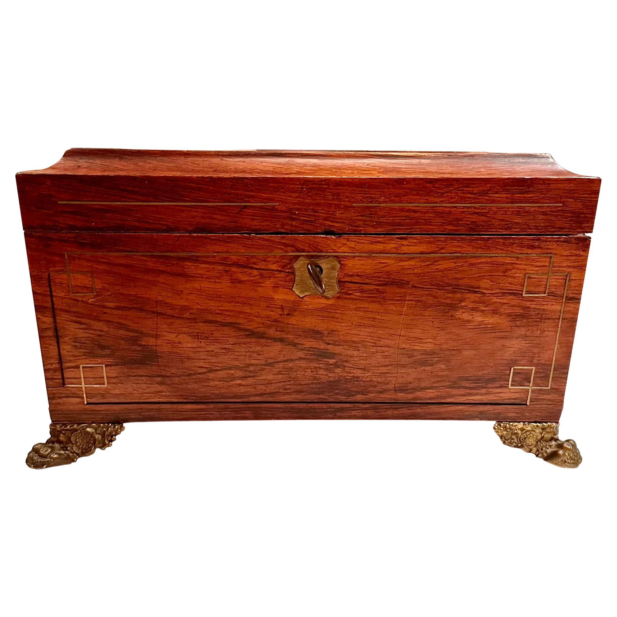 Vintage English Art Deco Mahogany Apple Form Tea Caddy or Box with
