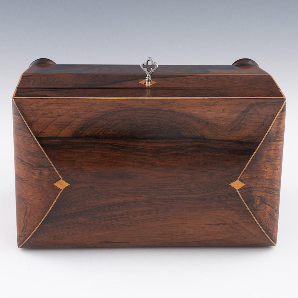Regency Tea Caddy of Sarcophagus Form c1820 For Sale 4