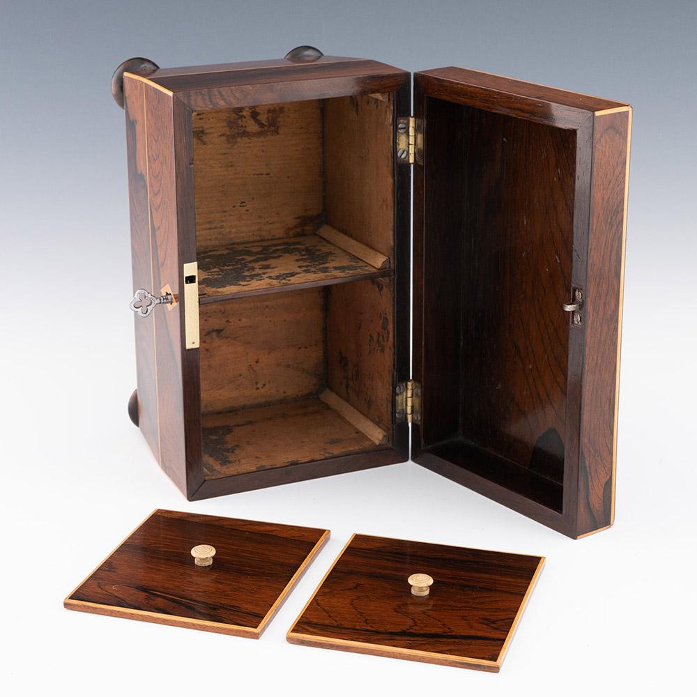 Early 19th Century Regency Tea Caddy of Sarcophagus Form c1820 For Sale