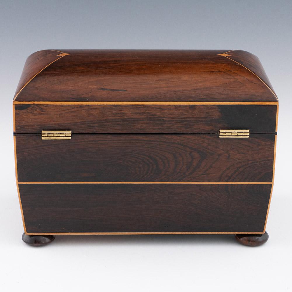 Regency Tea Caddy of Sarcophagus Form c1820 For Sale 1