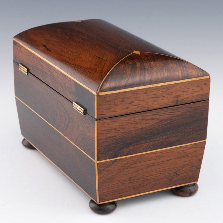 Regency Tea Caddy of Sarcophagus Form c1820 For Sale 2
