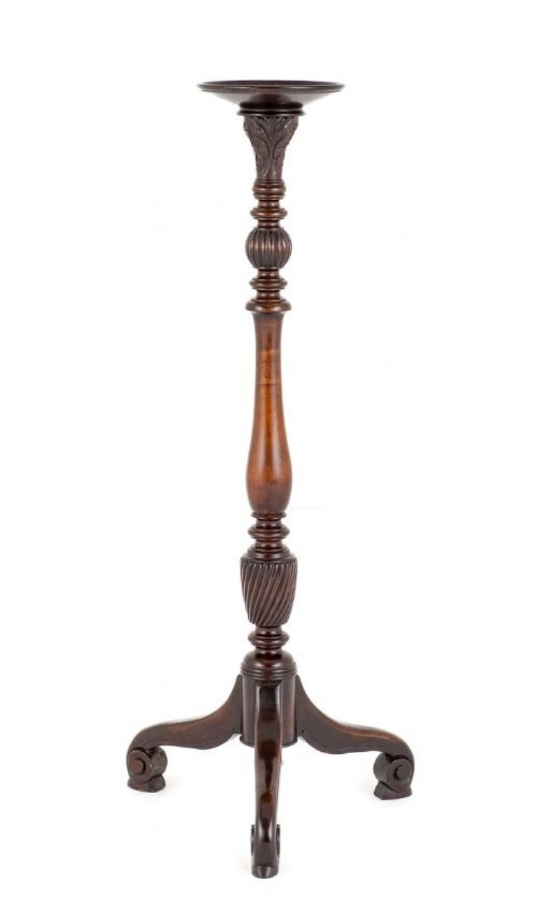 Regency Torchiere Mahogany Column Stand, 1880 For Sale at 1stDibs