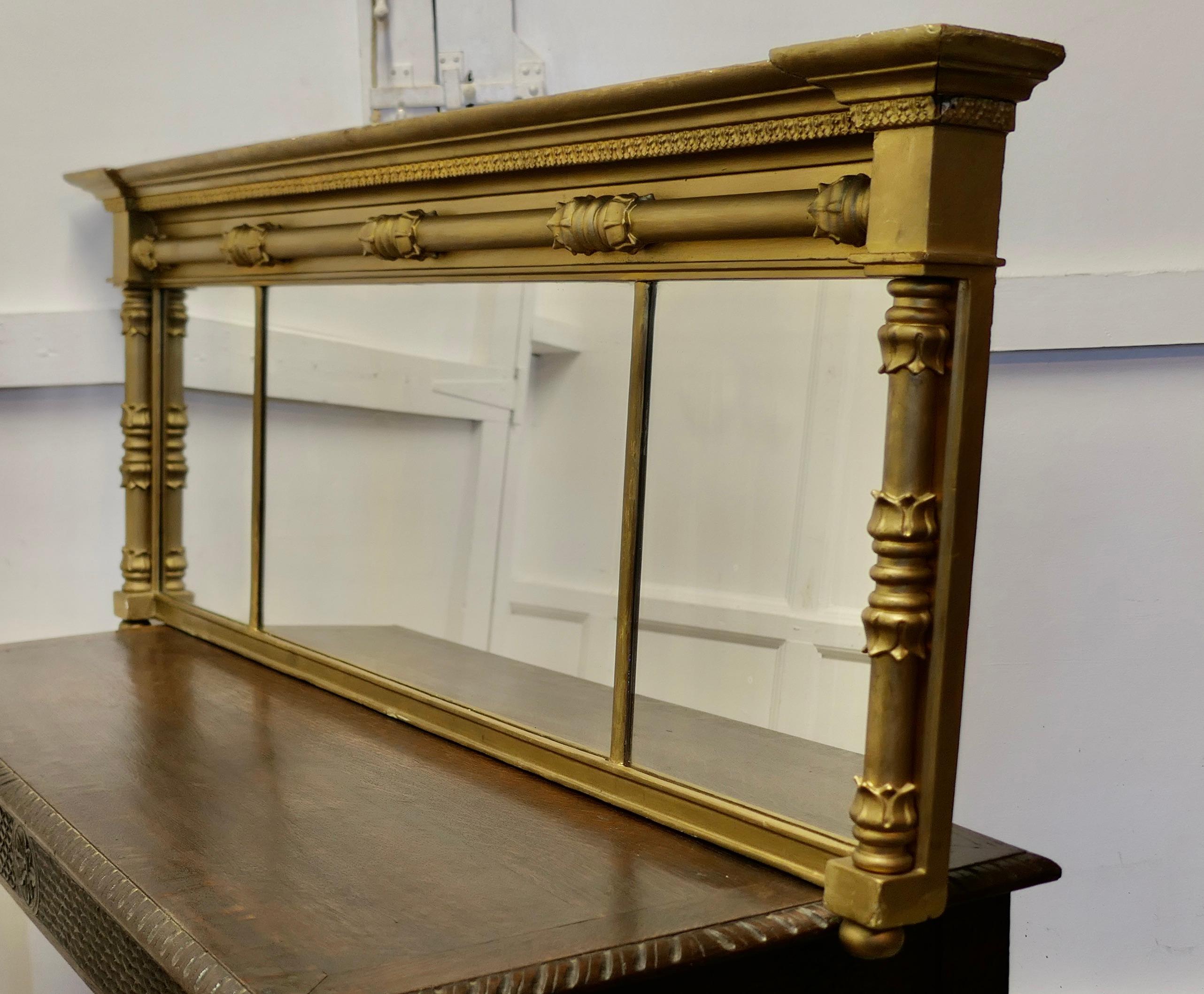 Regency Triple Platte vergoldet Spiegel oder über Mantel im Zustand „Gut“ im Angebot in Godshill, Isle of Wight