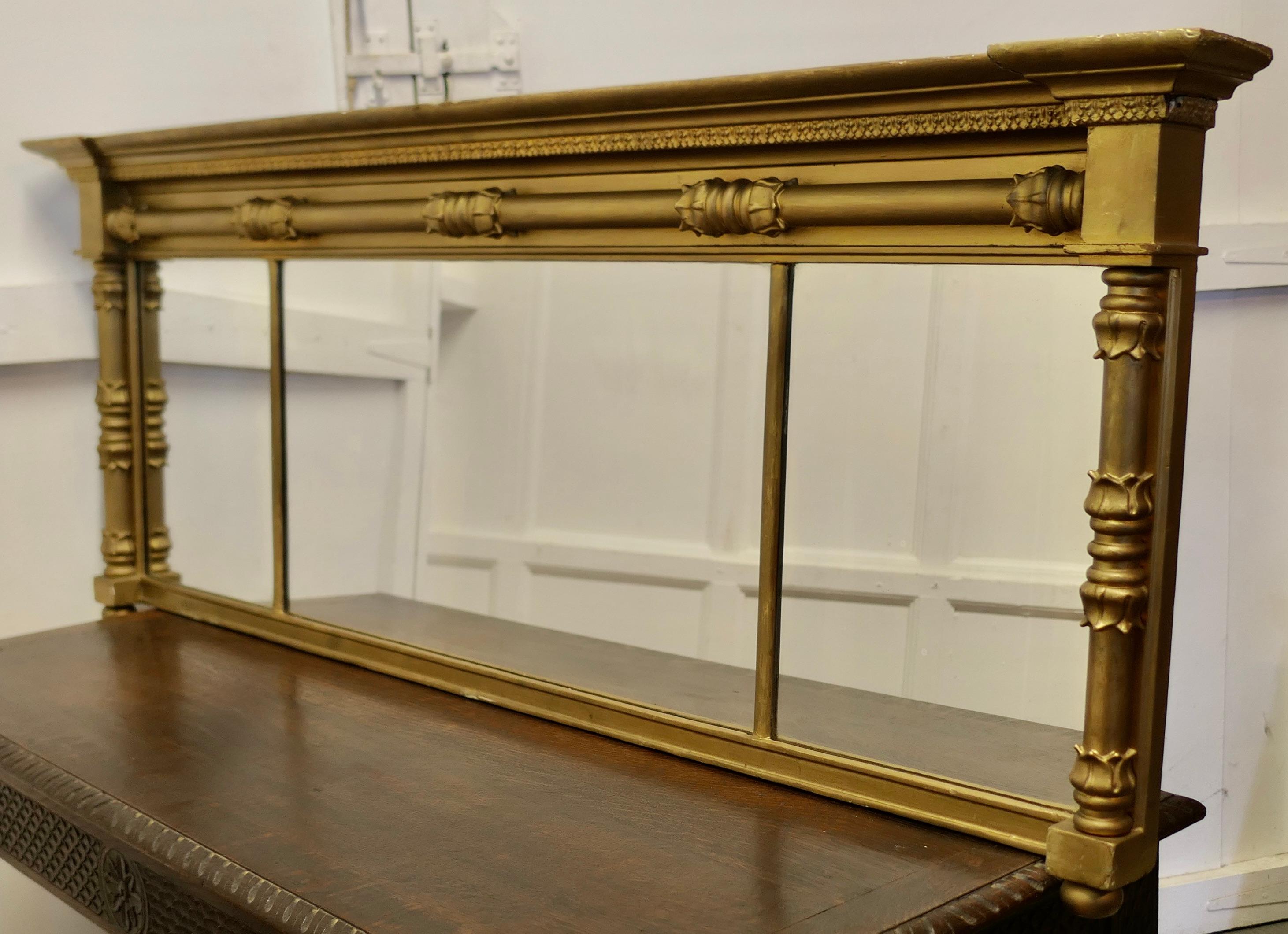 Regency Triple Platte vergoldet Spiegel oder über Mantel im Angebot 2