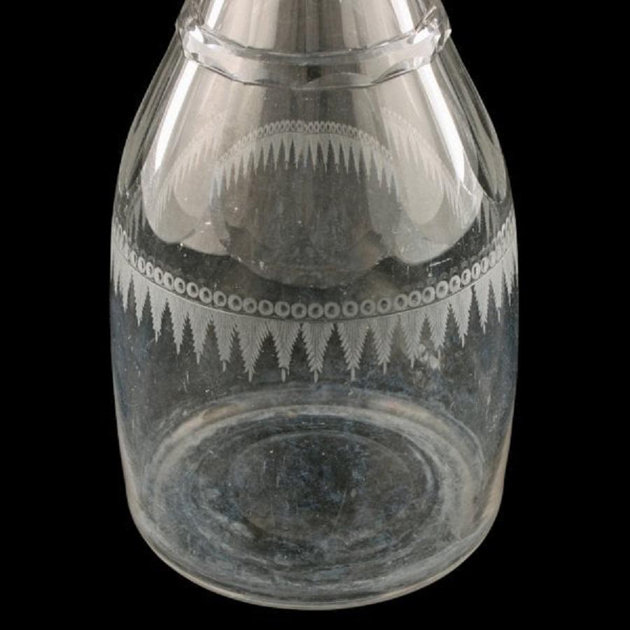 Regency Triple Ring Neck Decanter, 19th Century In Good Condition For Sale In London, GB