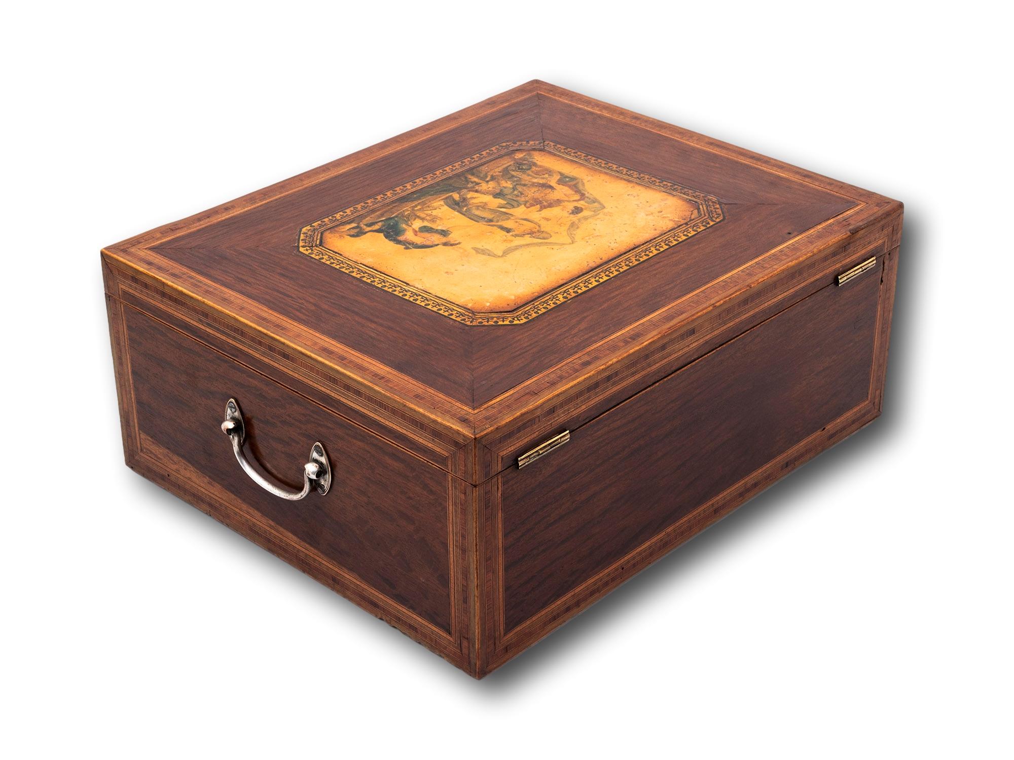 Regency Tunbridge Ware Sewing Box In Good Condition For Sale In Northampton, GB