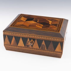 Regency Tunbridge Ware Work Box with Cubework c1820