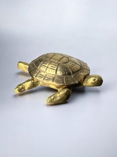 Regency turtle ashtray in bronze, Spain, 1980's