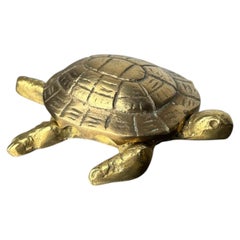 Regency turtle ashtray in bronze, Spain, 1980's