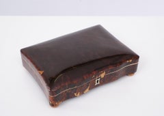 Regency turtle shell spoon box  Holland 1835
