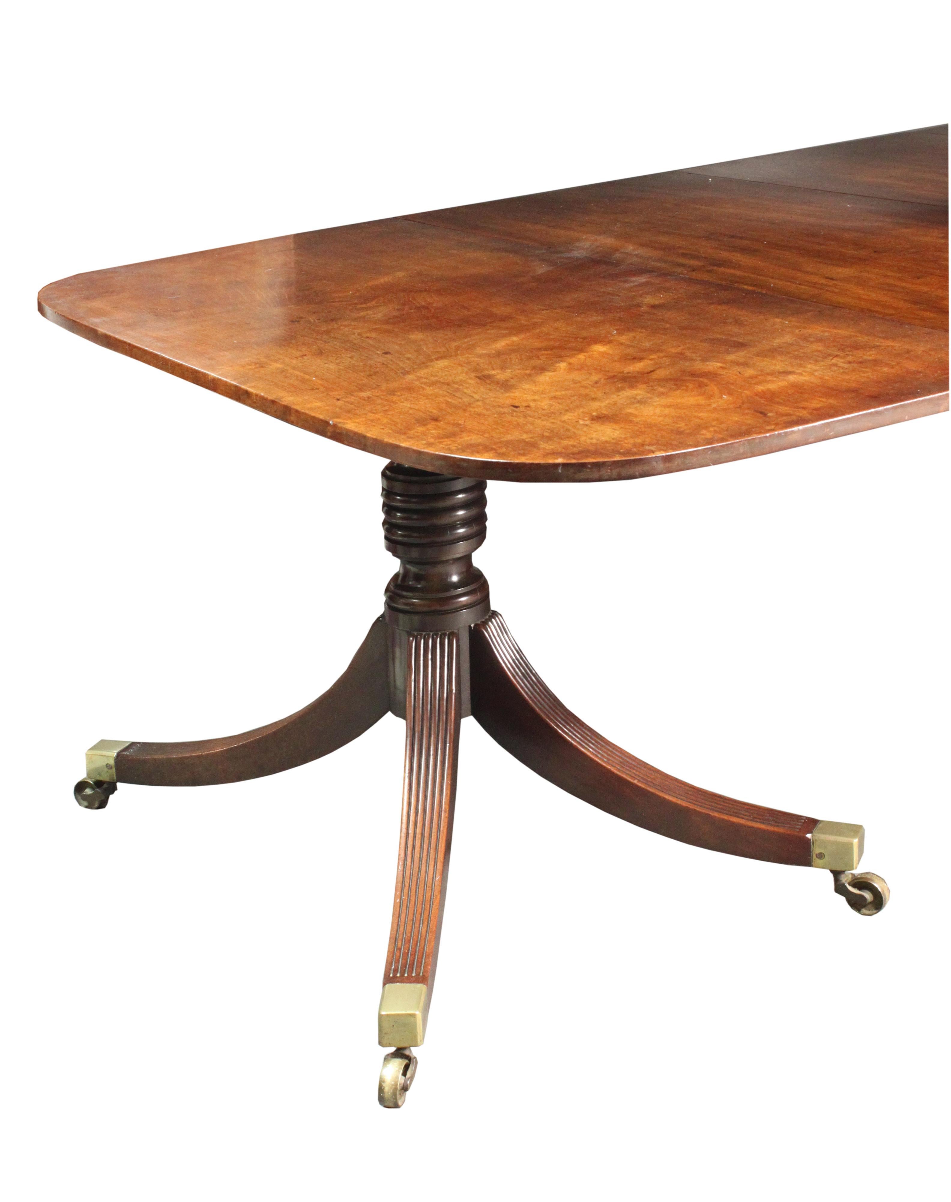 George III Regency Twin Pedestal Dining Table