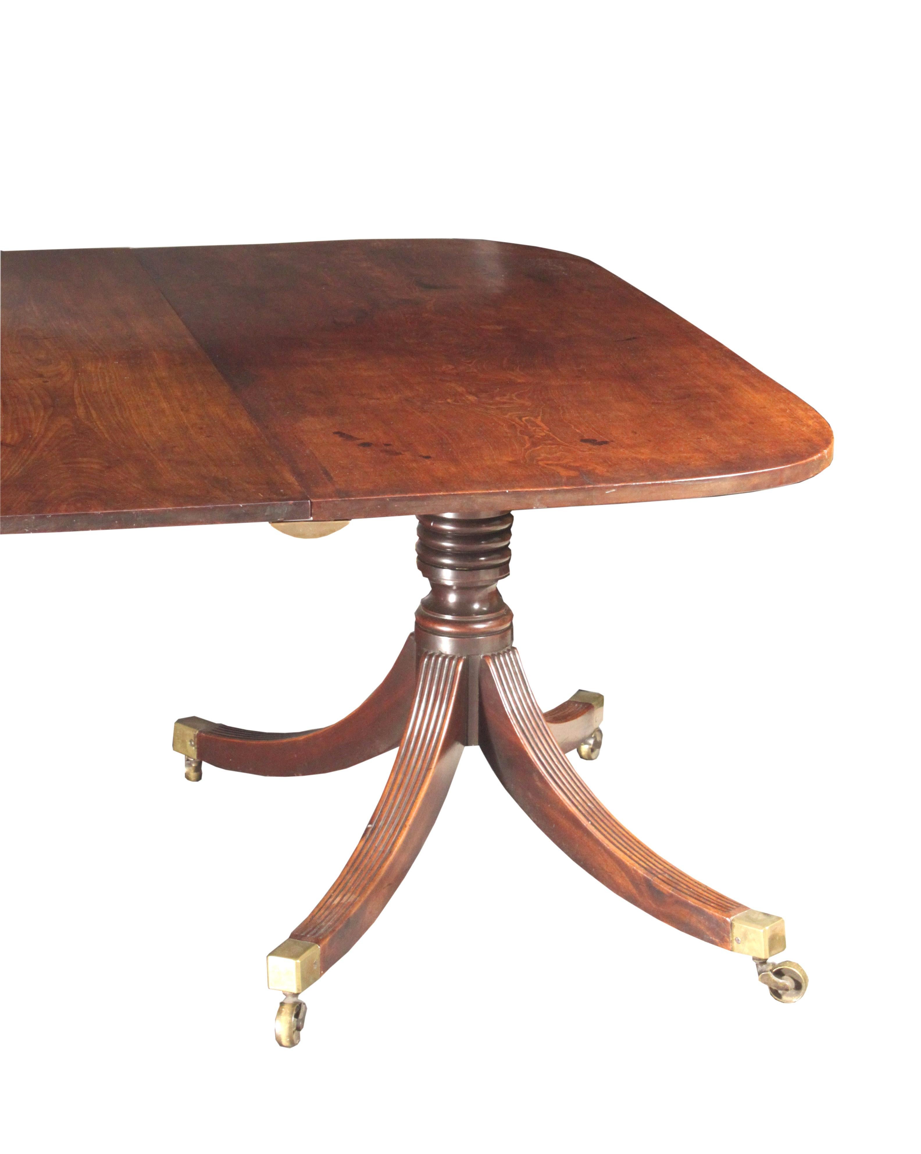 English Regency Twin Pedestal Dining Table