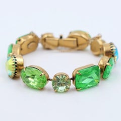 Regency Unmarked Lime Color Bracelet 1960s