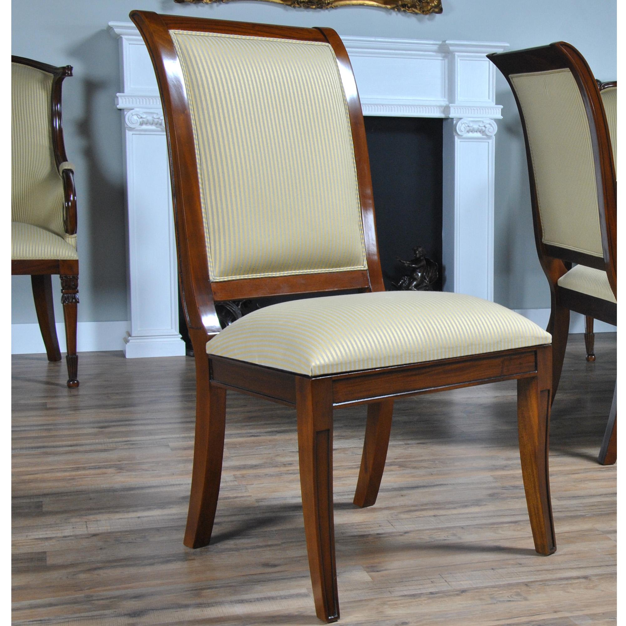 Regency Upholstered Dining Chairs, Set of 10 For Sale 5