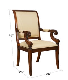Regency Upholstered Dining Chairs, Set of 10