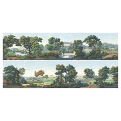 Handbemalte Regency-Wandmalerei